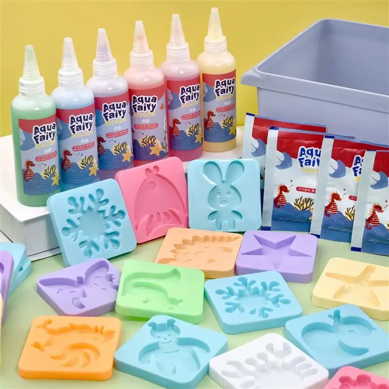 DIY 페어리 워터 엘프 오션 몰드 진주 빛 솔루션, 3D 수제 키트, 아쿠아 페..