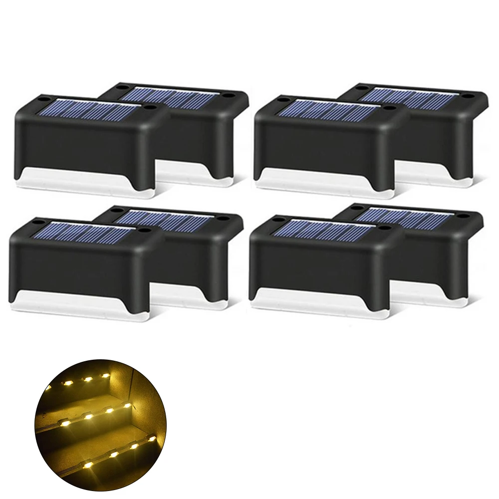 Solar Lights Solar Step Lights Outdoor Waterproof Led Power Garden Light Lamp Decoration for Patio Stair Garden Yard Fence