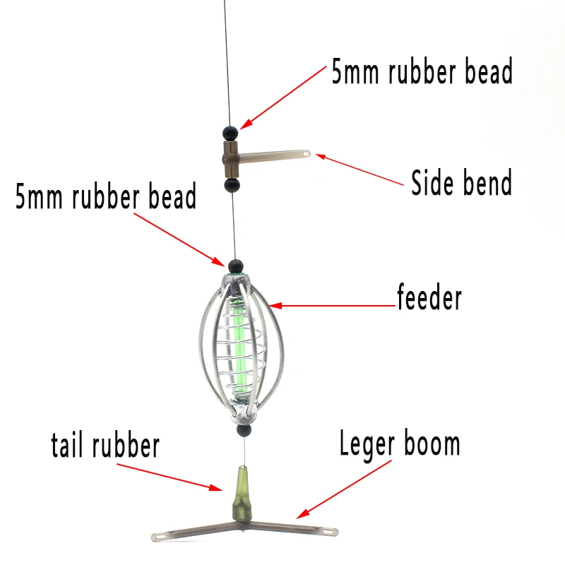 FAGINEY Carp Fishing Side Bends Swivel,Carp Fishing Accessories Kit,10PCS R  Type Anti Tangle System Side Bends Swivel With QC Ring Swivel For Carp