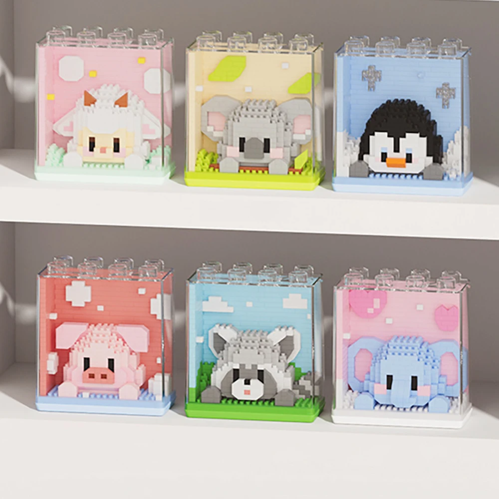 Block Animals Building Blocks Capybara Tiger Penguin Educational Toy Gift Parent-Child Interaction STEM Learning Toys for Kid