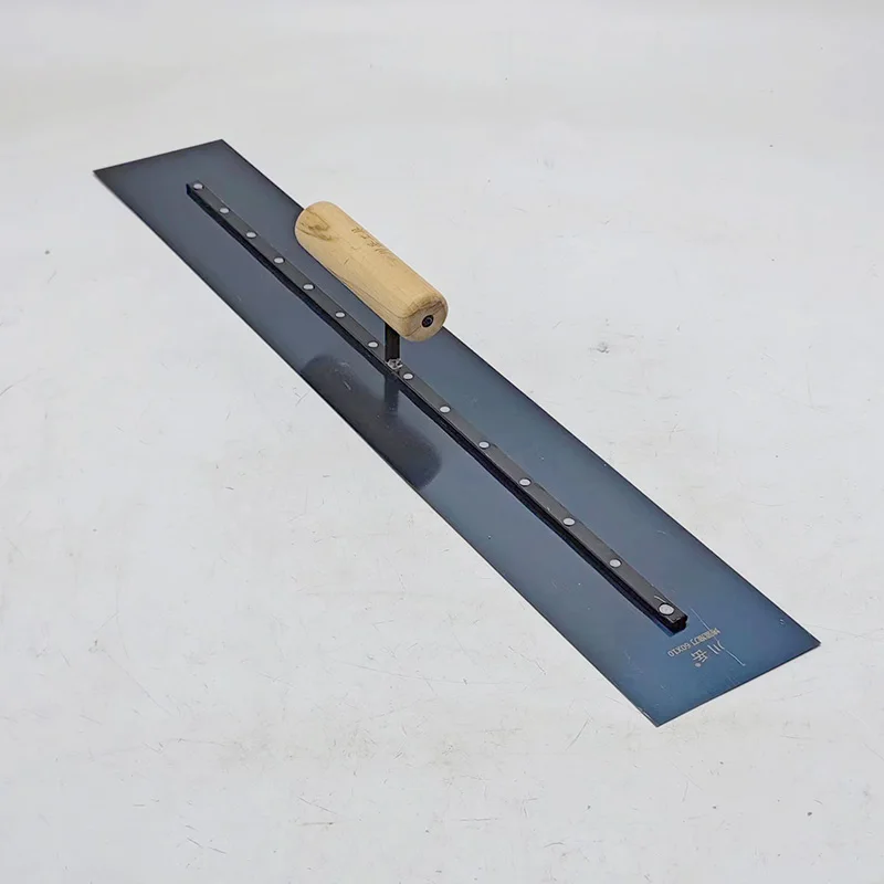 60CM Plastering Trowel Wooden Handle Blue Steel Blade Skimming Construction Putty Knife Drywall Tools Spatula for Smoothing