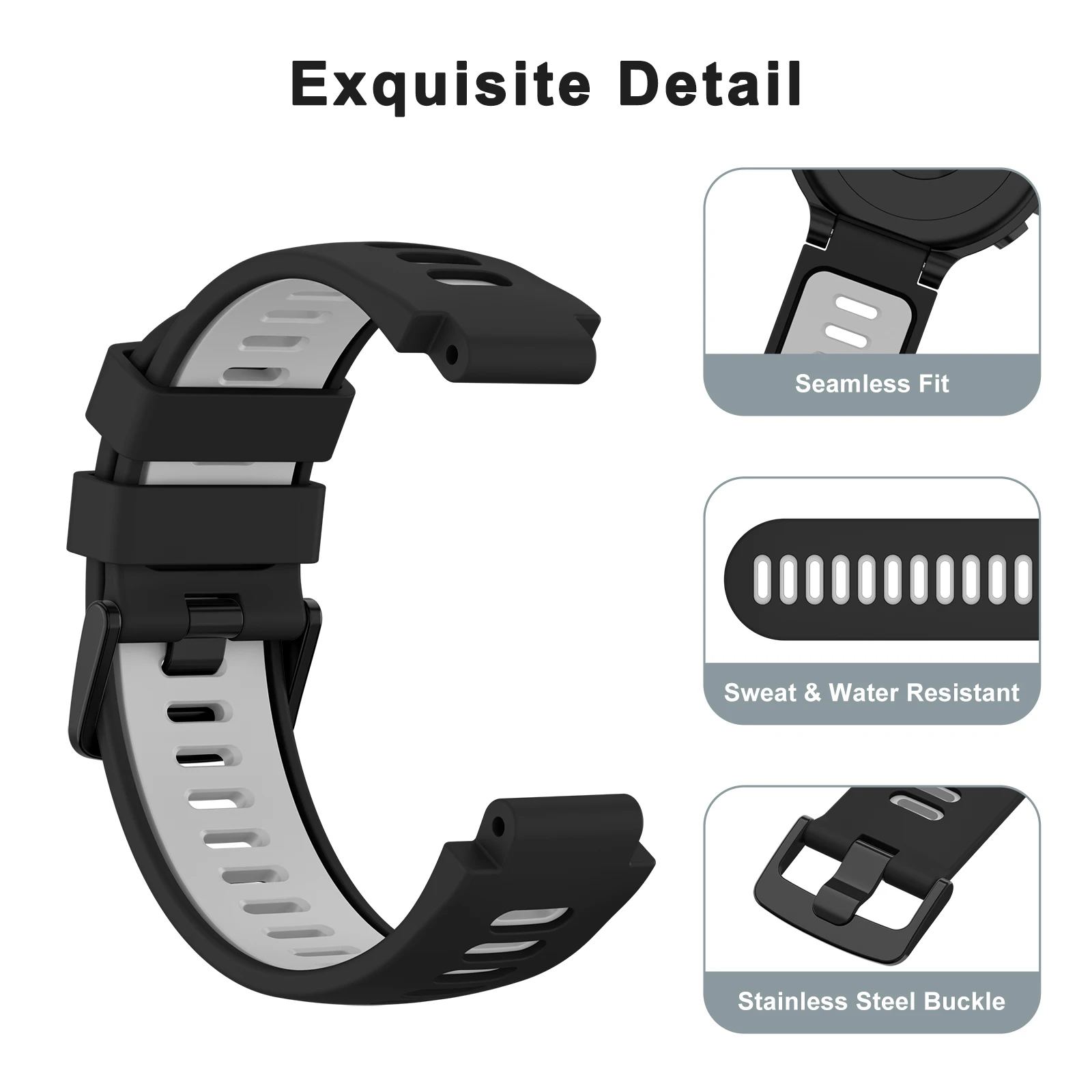 Silicone Smartwatch Replacement Wristband Strap