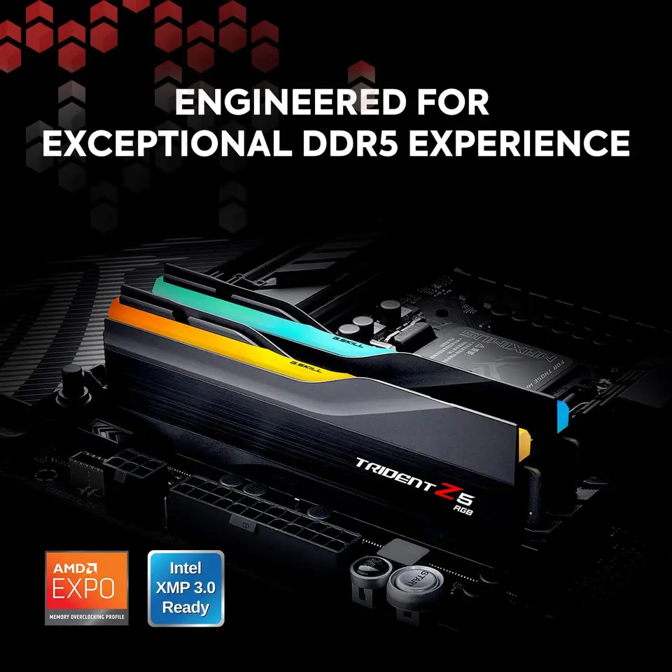 G.SKILL Trident Z5 Royal Series 32GB DDR5 6400MHz PC RAM Kit (2 X 16GB) - F5-6400J3239G16GX2-TR5S