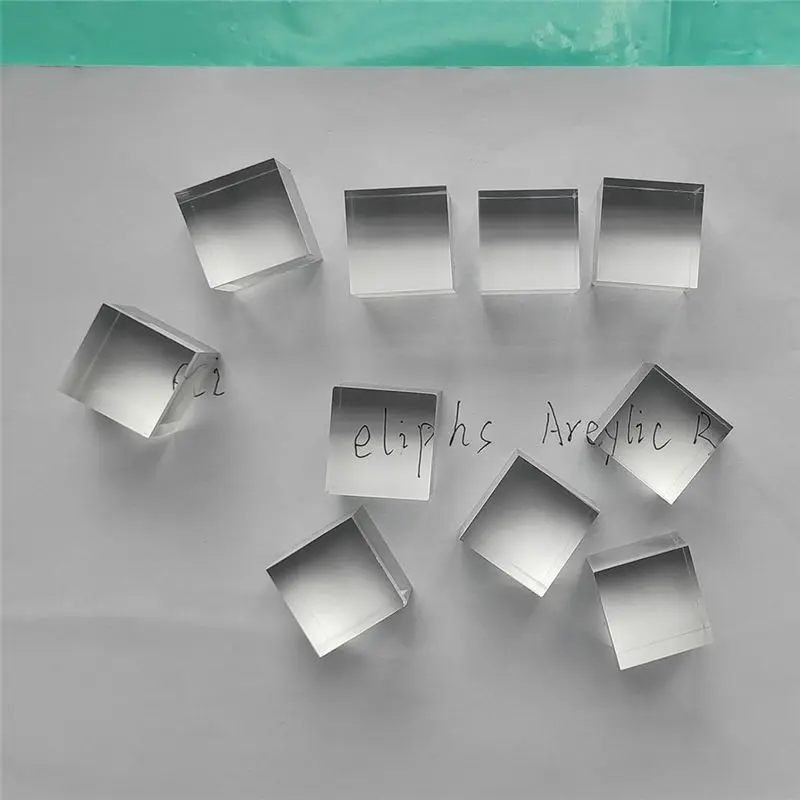 AEE4-10개 1인치 x 1인치 x 1인치 투명 아크릴 정사각형 블록 - 모든 면이 연마된 플라스틱 정사각형 막대
