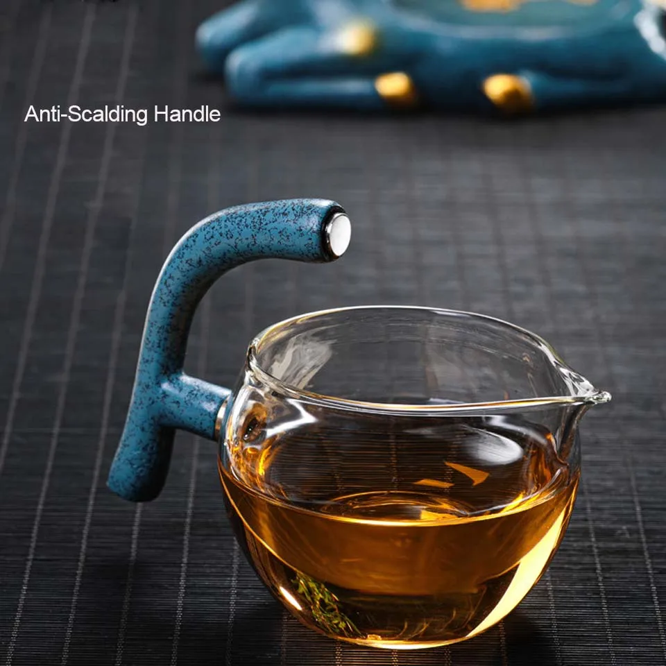 תה זכוכית טפוט מגנט מגנטי סיבוב כיסוי קערה מים תה קפה o'oyong כלי תה סיני infuser teapot מלא אוטומטית
