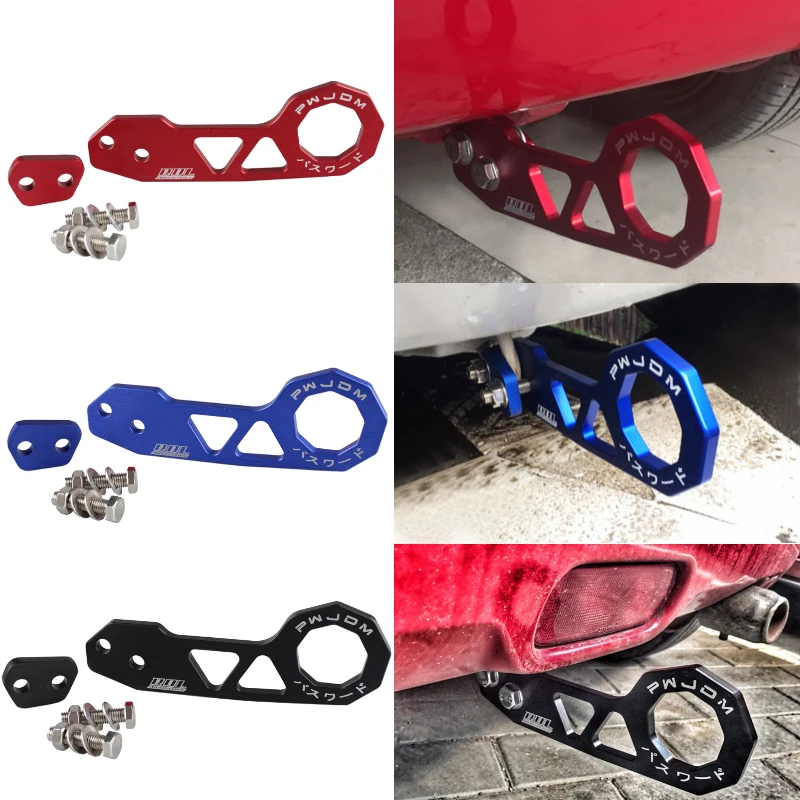 

Car Universal Style Racing Rear Tow Hook Aluminum Alloy Towing Bars Hook for Honda Civic Hitch Trailer Vehicle Rescue Tools
