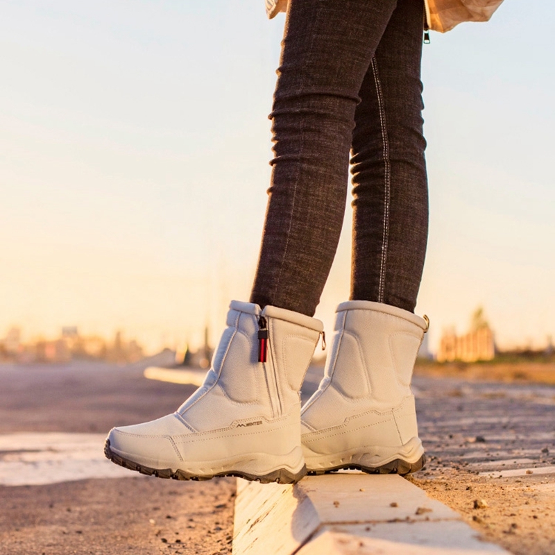 2023 New +30% Wool Women Snowboots More Warm Winter Shoes Non-Slip Waterproof Menâs Snow Boots Big Size 36-45 Outdoor Shoes