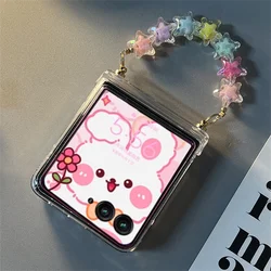 Korean Cute Transparent Star Bracelet Phone Case - Colorful Design Back Cover for 70 or 60 or 50 (A)