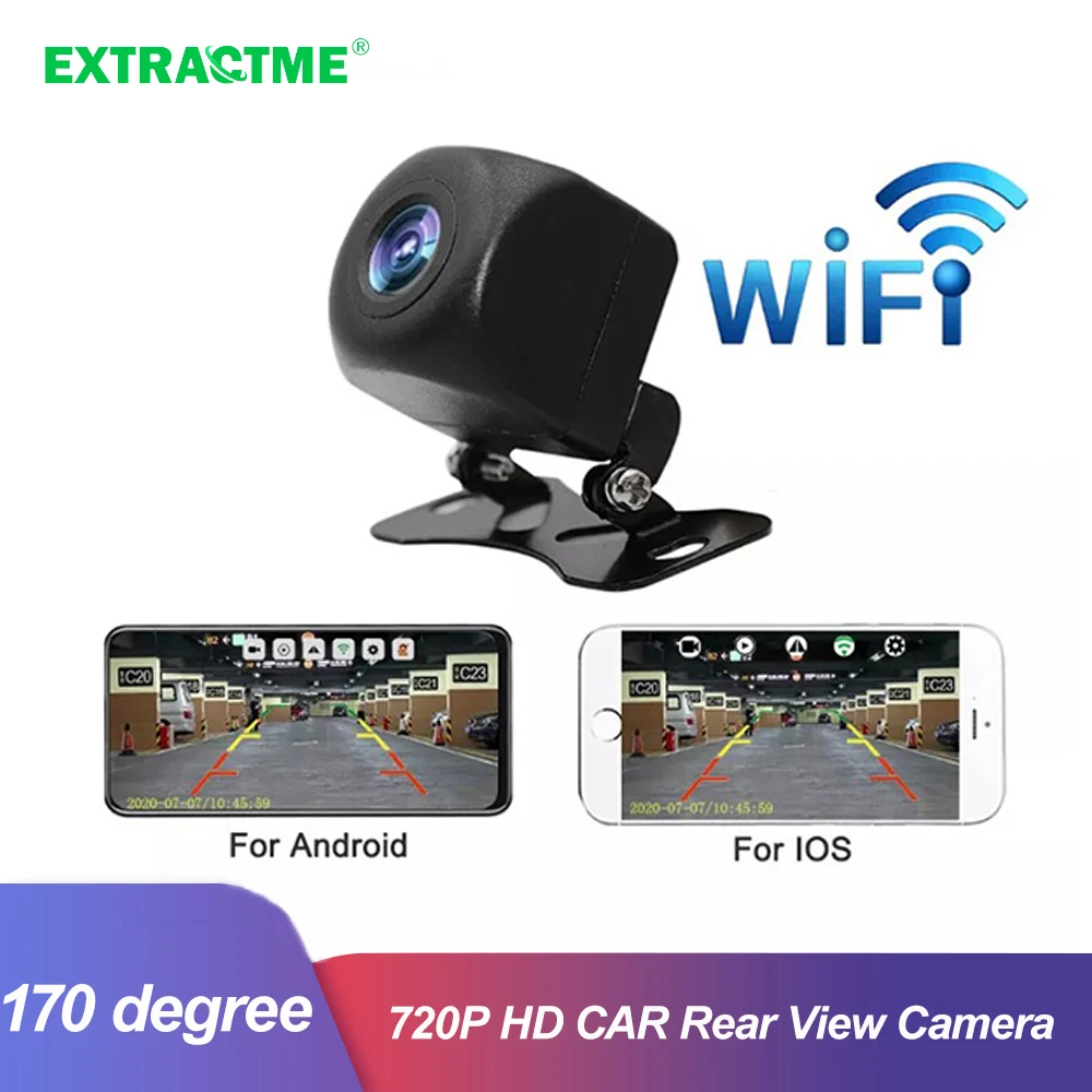 Cámara de visión de Wifi profesional de Cámara de visión trasera HD Cámara de respaldo de coche Cámaras delanteras / traseras compatibles con Android e Ios _ -