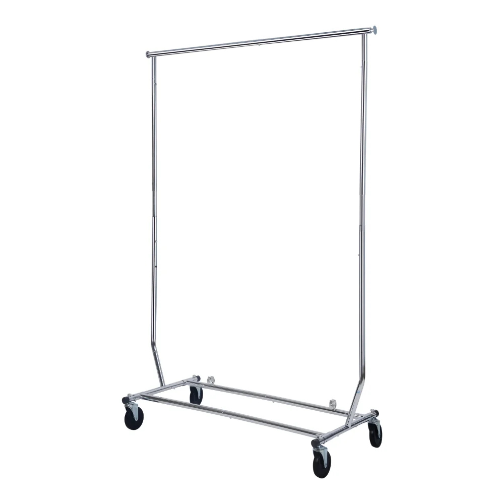 

BH17-016-099-03 Folding Adjustable Garment Rack, Chrome Color,51.18 X 23.62 X 65.75 Inches