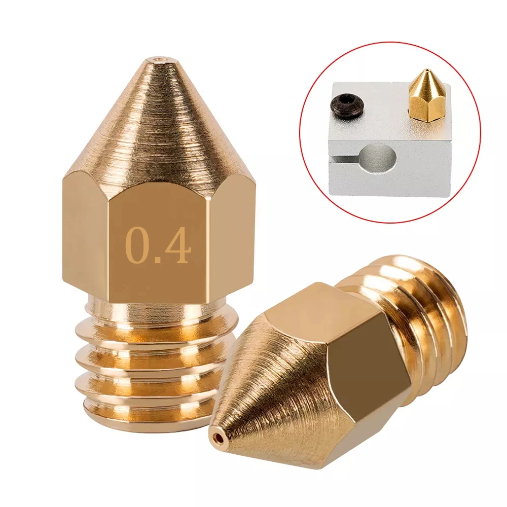 MK8 Extruder Nozzle Stainless 0.2/0.3/0.4/0.5mm For 1.75mm Makerbot 3D Printer 