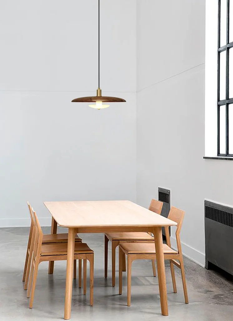 Description Picture 6 of itemNordic restaurant solid wood pendant lights Japanese dining room table walnut luxury villa bar teahouse marble pendant lamp