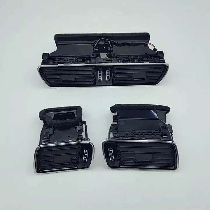 Grilles De Climatisation Pour Passat B6 B7 CC R36 2006-2014 - Piano Noir, Sortie Centrale Gauche/droite - Compatible LHD