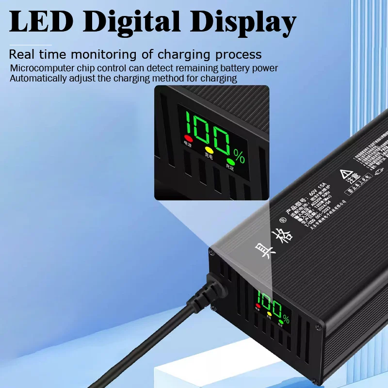 리튬 배터리 충전기 72V 18A 20A 고출력 스마트 충전기 24S 87.6V LiFePO4 21S 88.2V 리튬이온 고속 충전 (2륜 EV용)