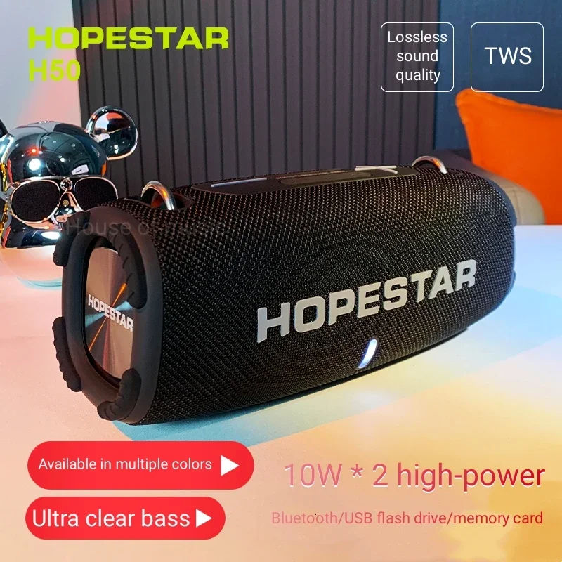 

Outdoor Super Subwoofer Portable Wireless Speaker High Power Music Box TWS Powerful Party FM Radio AUX