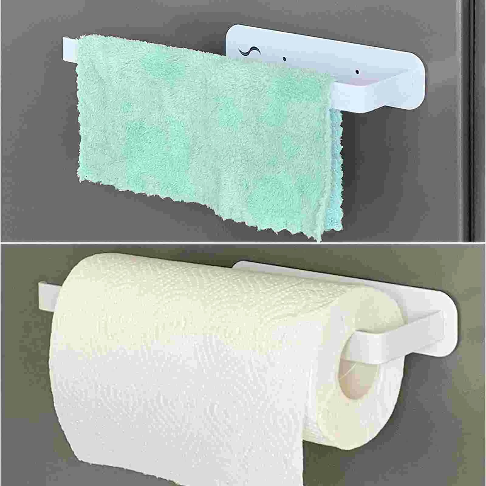 Single Layer Magnetic Storage Rack Paper Towel Holder for Refrigerator Bar 295X55CM Carbon Steel Fridge Shelf