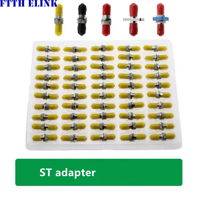 ST fiber coupler SIMPLEX SM MM APC UPC ceramic sleeve optical fibre adapter high telecom ftth connector ELINK IL 0.2dB 200pcs lc fiber adapter simplex sm mm apc blue green gray plastic housing good quality optical fibre connector coupler factory elink