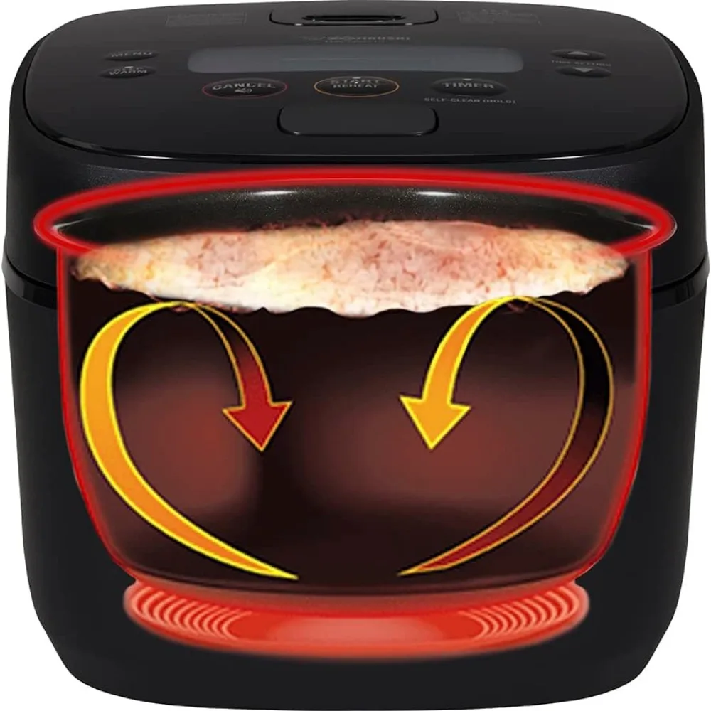 NW-QAC18 10-Cup Capacity Flat-Top Induction Cooker and Warmer with Custom Cooking Pan, Double Nonstick Coating 6