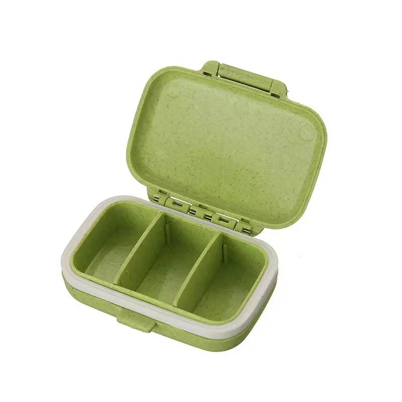 Pill Organizer Portable Mini Pill Box New Model Sealed Moisture-Proof Three-Compartment Medicine Storage for Three Meals a Day pill organizer