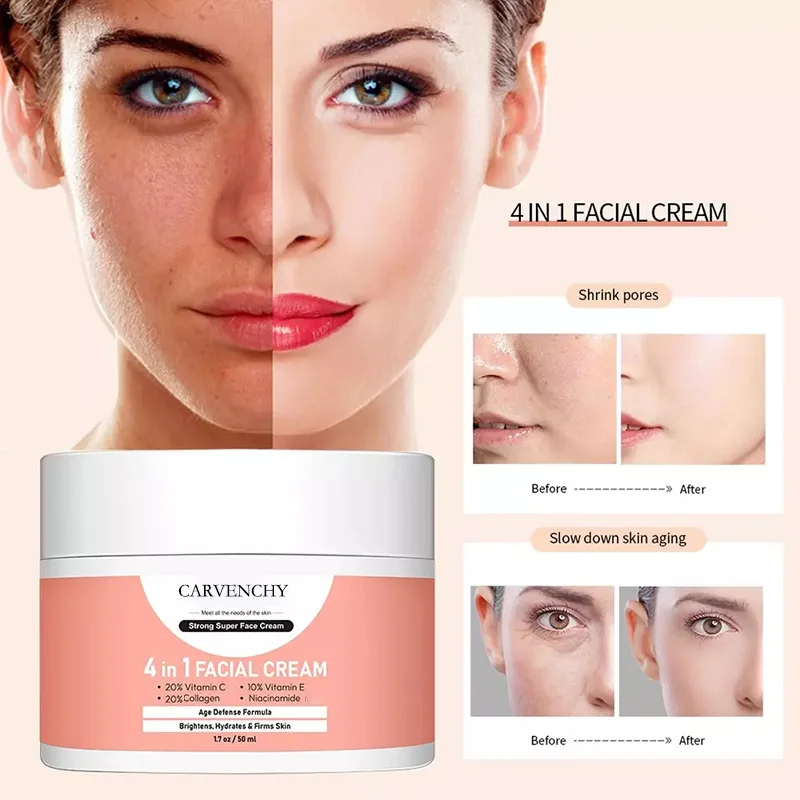Ser facial antirid 4 în 1, albire, îndepărtează petele întunecate, micșorează porii, hidratant anti-îmbătrânire, hrănește îngrijirea pielii coreeană_voghion.com