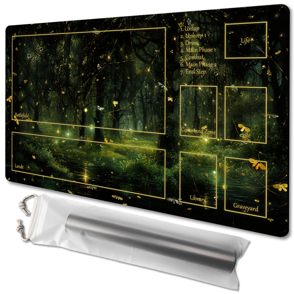 

Firefly no Mori-Board Game TCG Playmat Table Mat Game Size 60X35 CM Mousepad Compatible for MTG CCG