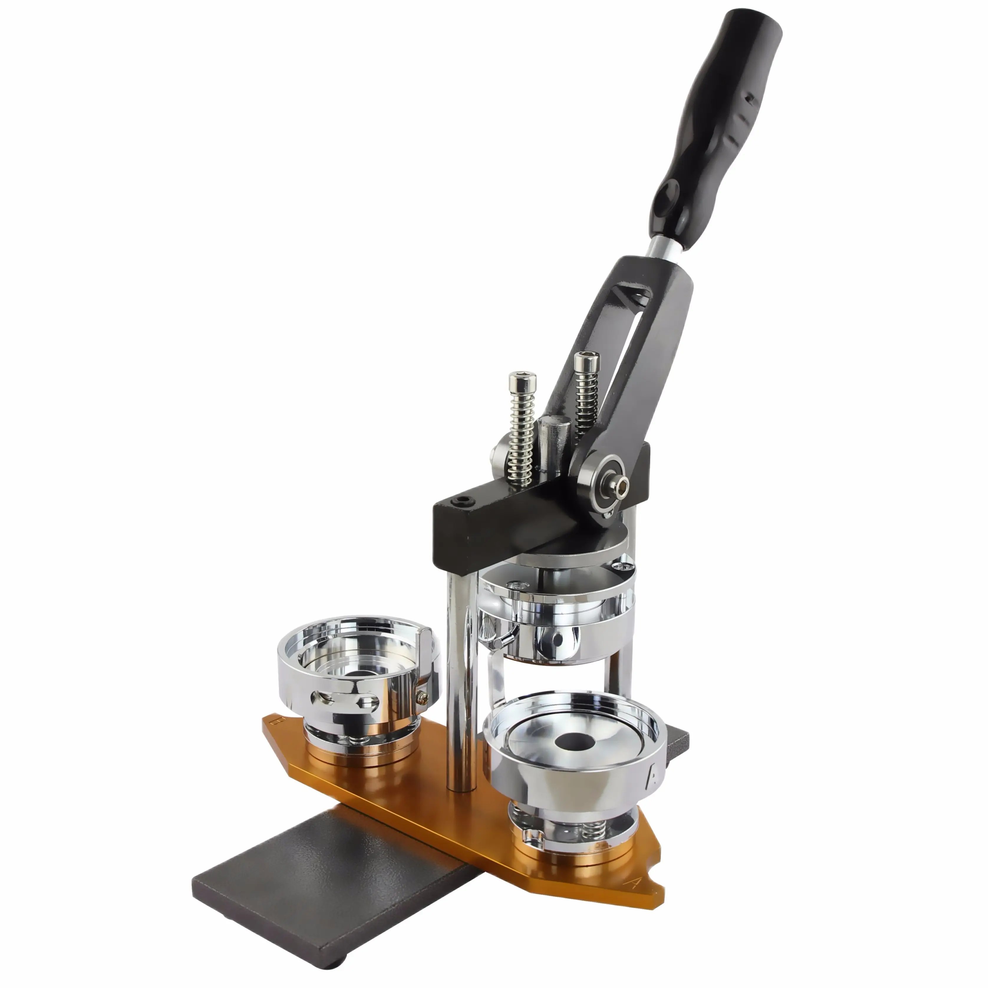 

New Type Badge Making Machine with 32mm Size Round Mould DIY Shaking Head Button Maker