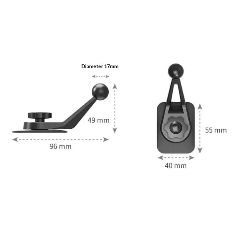 360도 조절 가능한 차량용 핸드폰 거치대, 중력식 디자인으로 안전하고 편리한 사용 가능