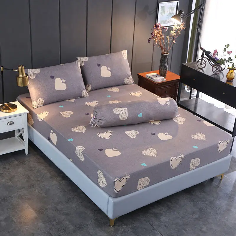 Non-slip Bed Single Piece Simmons Protective Cover Mattress Cover Bedspread Bed Skirt Dust Cartoon Shooting Star Pattern mattress cover