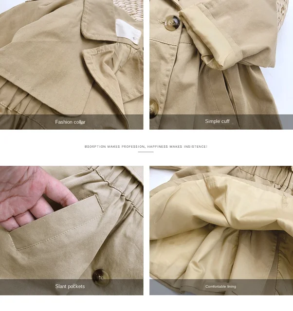 Casaco 3 11 Anos Primavera Queda Bebê Meninas Estilo Coreano Kawaii Trench Toddler Jaqueta Mid Longo Revestimento Das Mangas Longas Crianças Roupas De Crianças Outerwear De $179,92