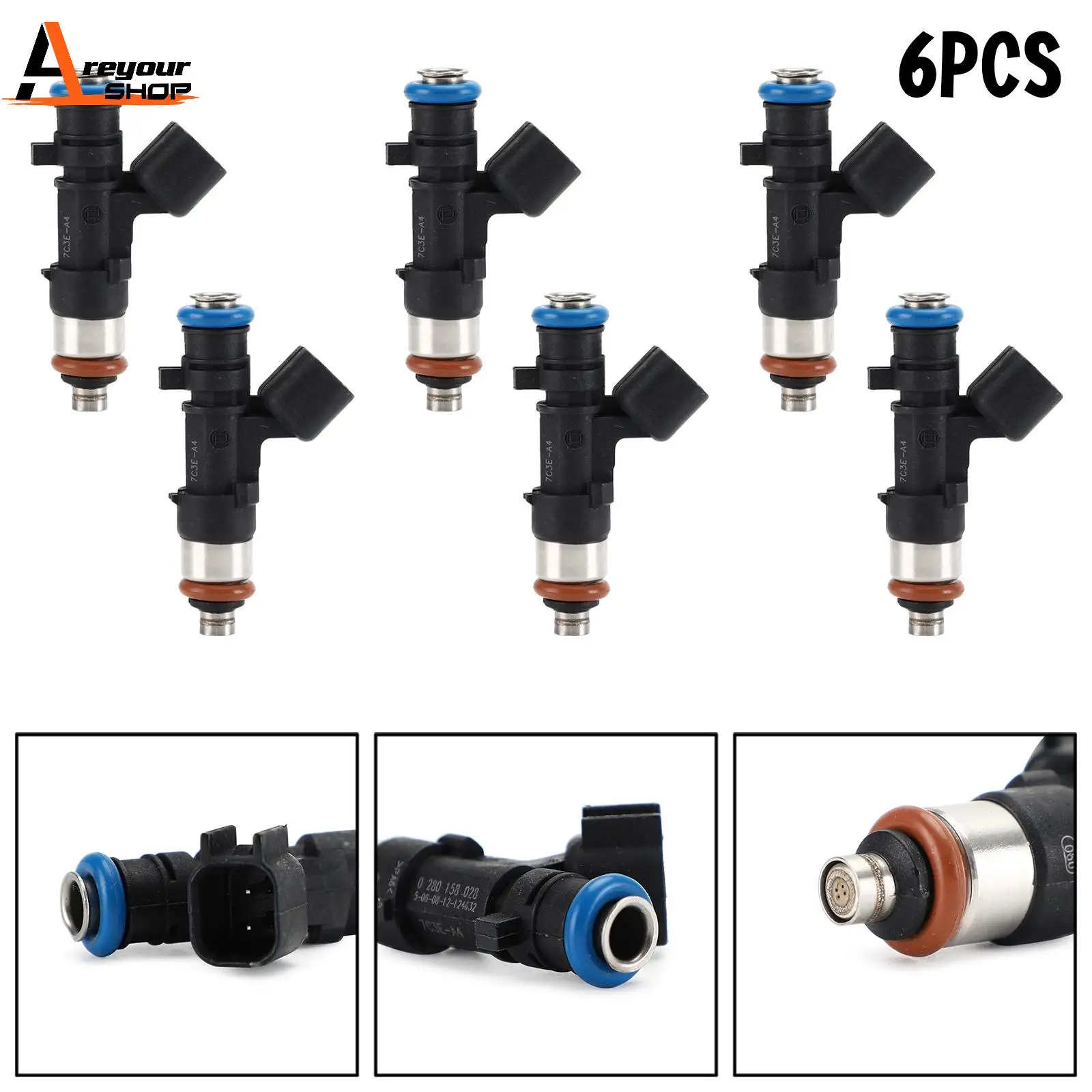 

Areyourshop 6PCS Fuel Injectors Fit For Chrysler 300 Pacifica Sebring Town & Country 4591986AA 812-12138 62391 FJ612 Car Parts