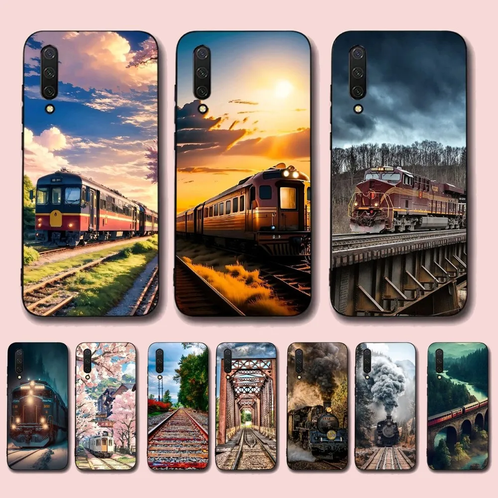 

Vintage Train Railway Travel Phone Case For Xiaomi Mi 5X 8 9 10 11 12 Lite Pro 10T PocoX3pro PocoM3 Note 10 Pro Lite