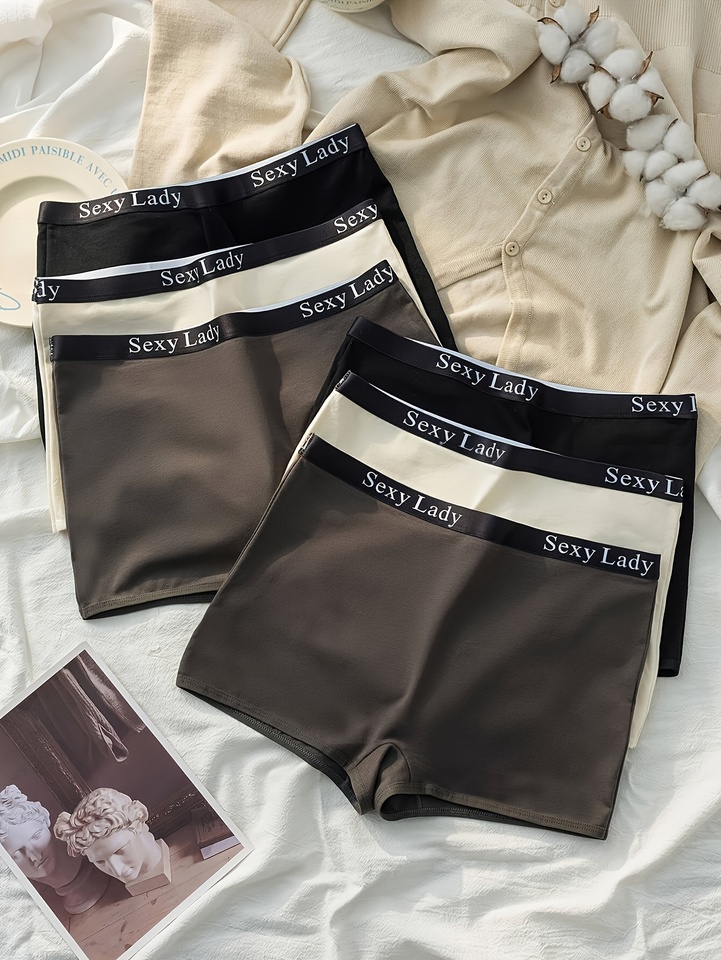 6 pairs of mixed-color pure cotton women's forest color sexy lady belt women's underwear women's boxer pants
