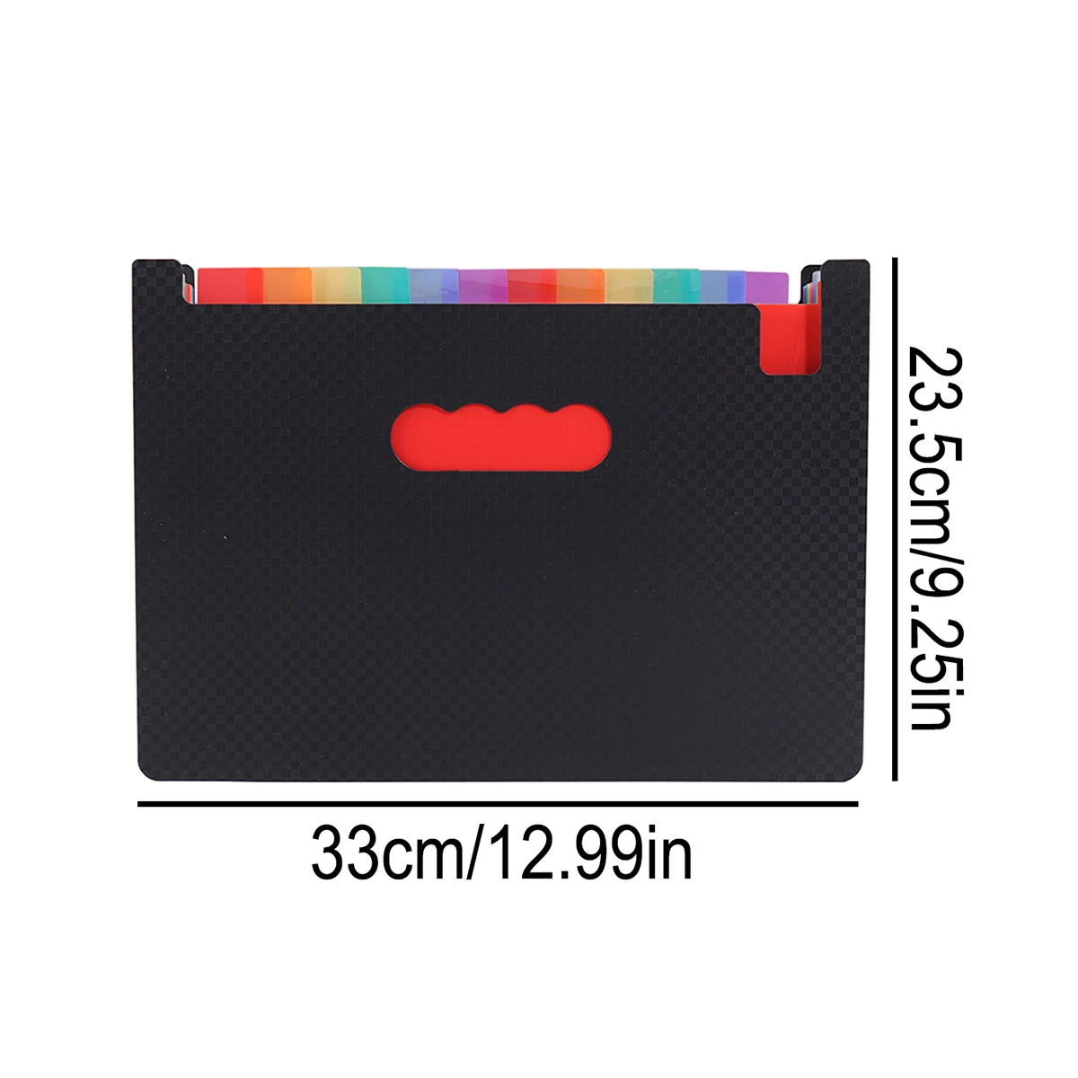 Checkerboard Pattern 13-Compartment Portable Storage Folder for School and Office Documents