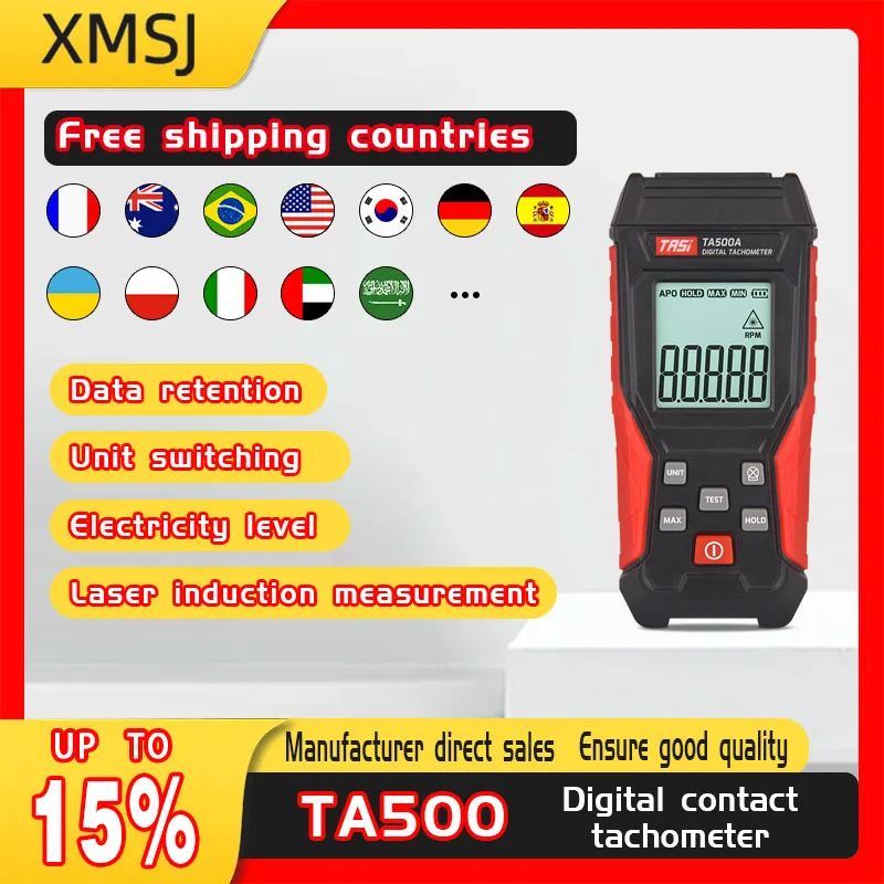 TA500 digital contact tachometer
