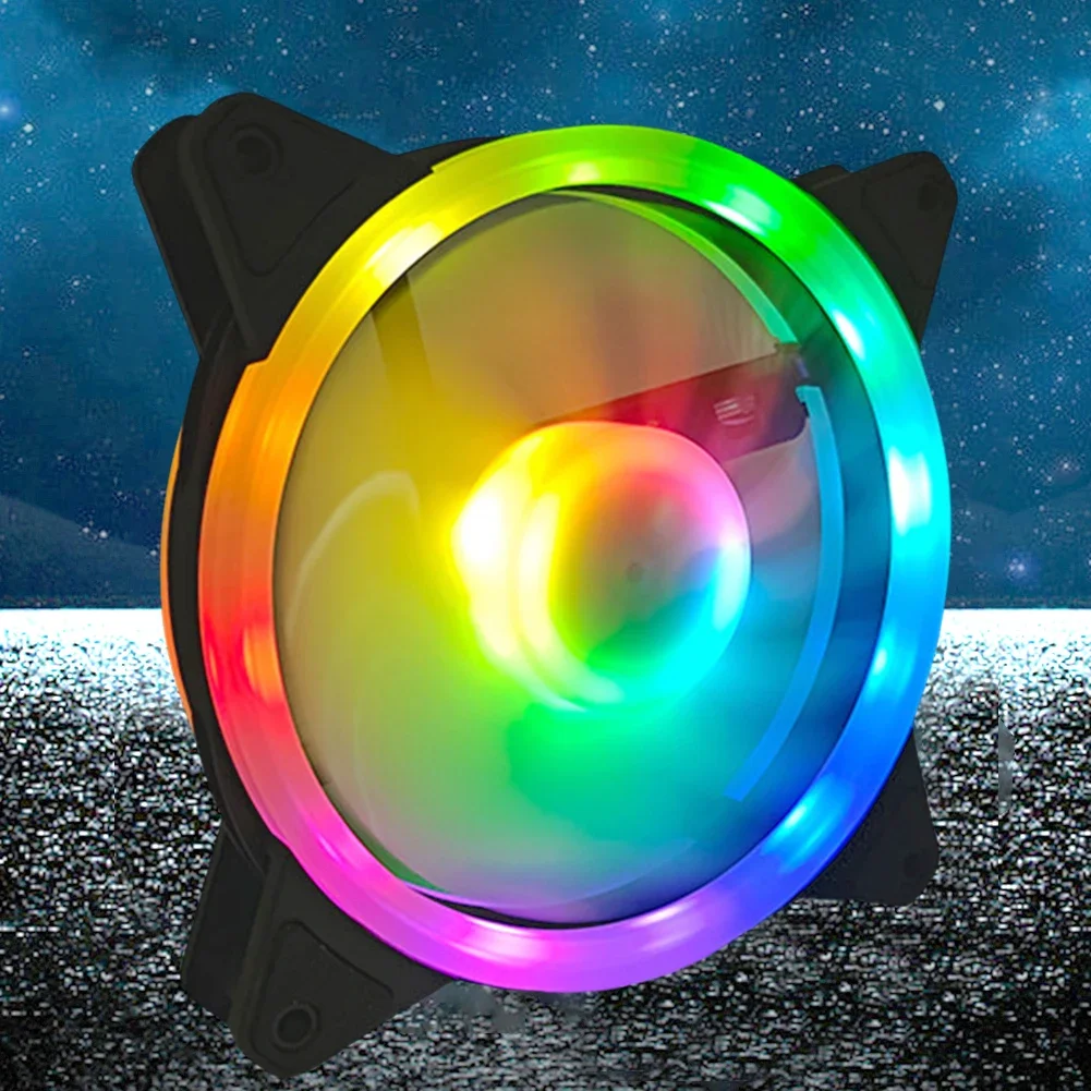 사일런트 RGB 섀시 팬, 냉각 선풍기 라디에이터 방열판, 유압 베어링 섀시 라디에이터, PC 데스크탑 컴퓨터 섀시용, 120mm