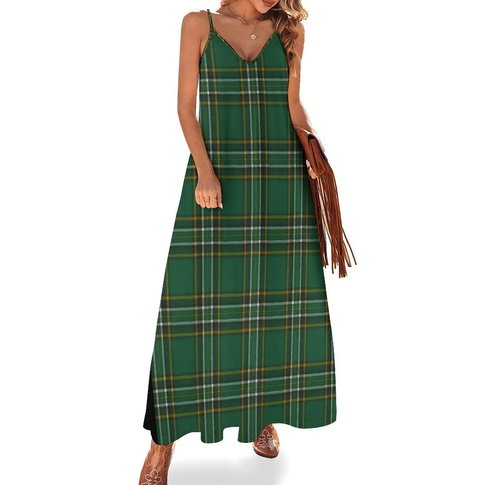 Irish National Original Tartan Sleeveless Dress Evening dresses Dresses gala