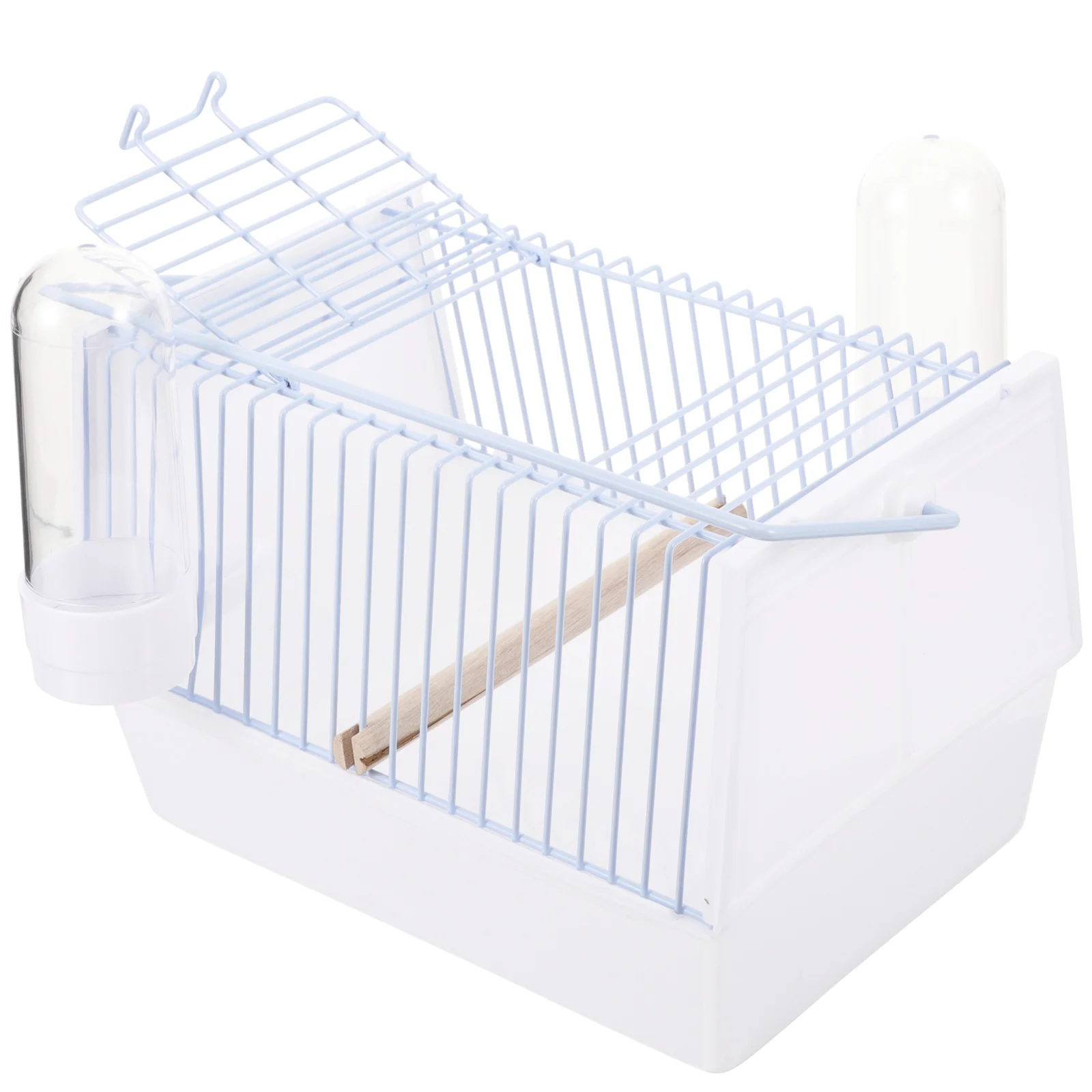 

Out Birdcage with Handle Parrot Long Tail Handheld Plastic Pet Carrying Portable Travel
