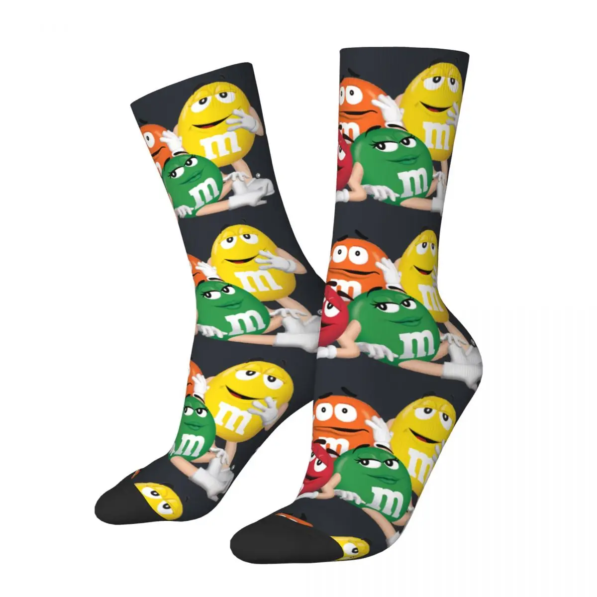 

Happy Funny Men's compression Socks Novelty Retro Harajuku M Chocolate Candy Cartoon Colorful Pattern Crew Crazy Sock