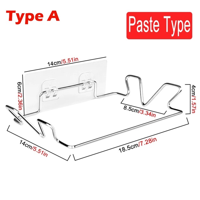 Pc Kitchen Storage Supplies  Kitchen Trash Rack Cabinet Door Garbage Bags Holder Stainless Steel Closet Garbage Storage Holder