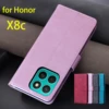 Wallet Flip Cover Leather Case for Huawei Honor X8c 6.7" Pu Leather Phone Bags protective Holster Capa Fundas Coque 1