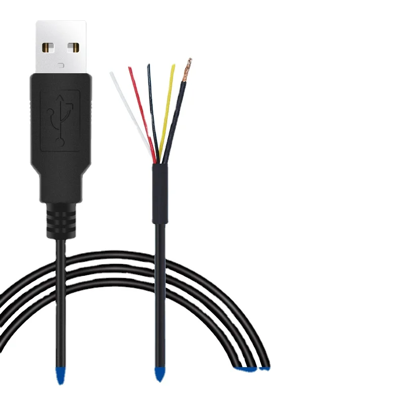 

USB data cable four-core plus shielded anti-interference usb cable LED light board cable usb male 4-core