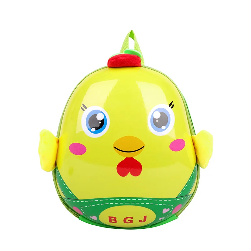 

New Kids Eggshell Shape School Bags Fashion Cartoon Chicken Pattern Children Backpack kindergarten Girls Boys Student Book Bag