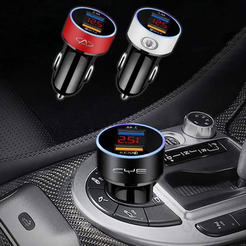 Dual USB Ports 3.0 Car Charger 2.4A Fast Charge for Toyota Yaris Hilux