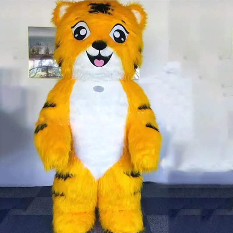

260cm Tiger Inflatable Mascot Tighnari Plush Mascotte Costumes Walking Adult Size Carnival Costumes Party Cosplay Clothing