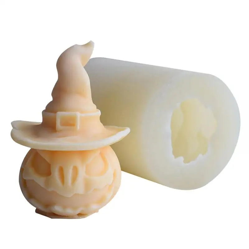 

Halloween Pumpkin Shape DIY Cake Candles Resin Mould Aromatherapy Plaster 3D Silicone Mold Kitchen Baking Tool Decoration