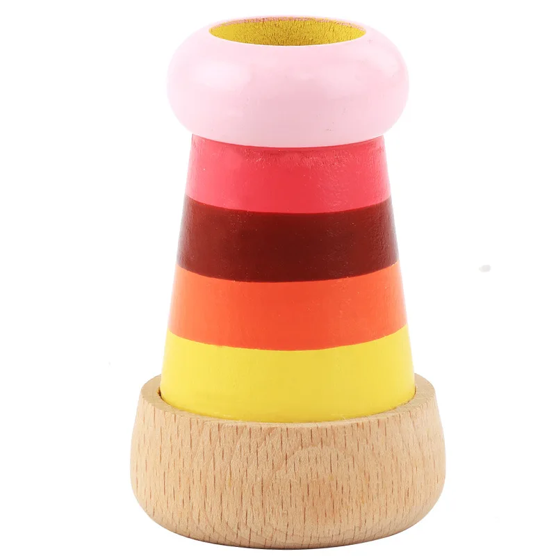 3D Wooden DIY Kids Kaleidoscope Magic Rotating Glass Outdoor Toys for Nature Lovers Gifts for Children's Interest Cultivation