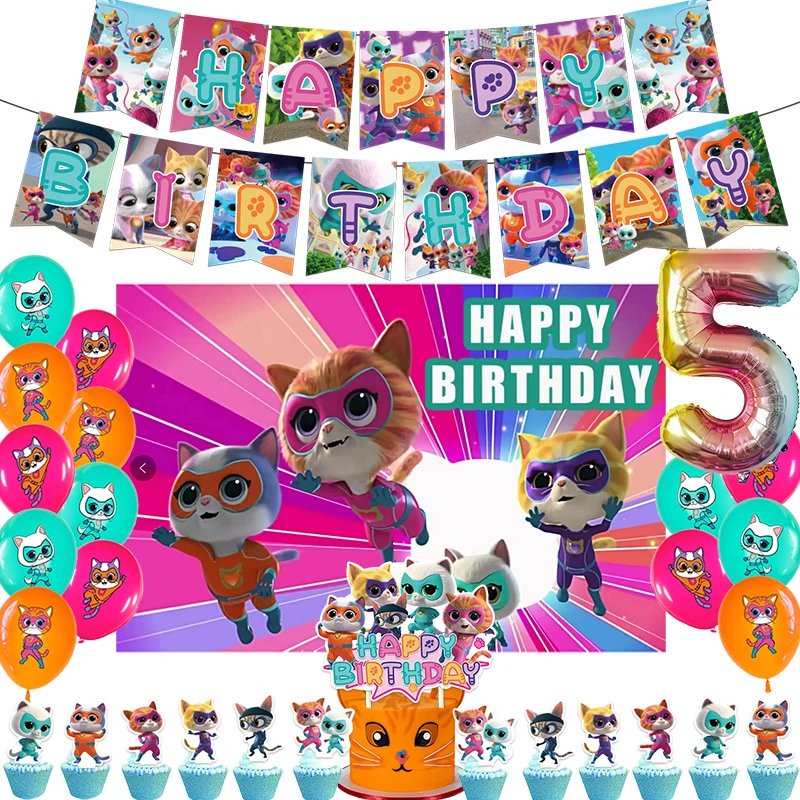 DisneyCartoonSuperkittiesBirthdayPartyDecorationSuperKitties