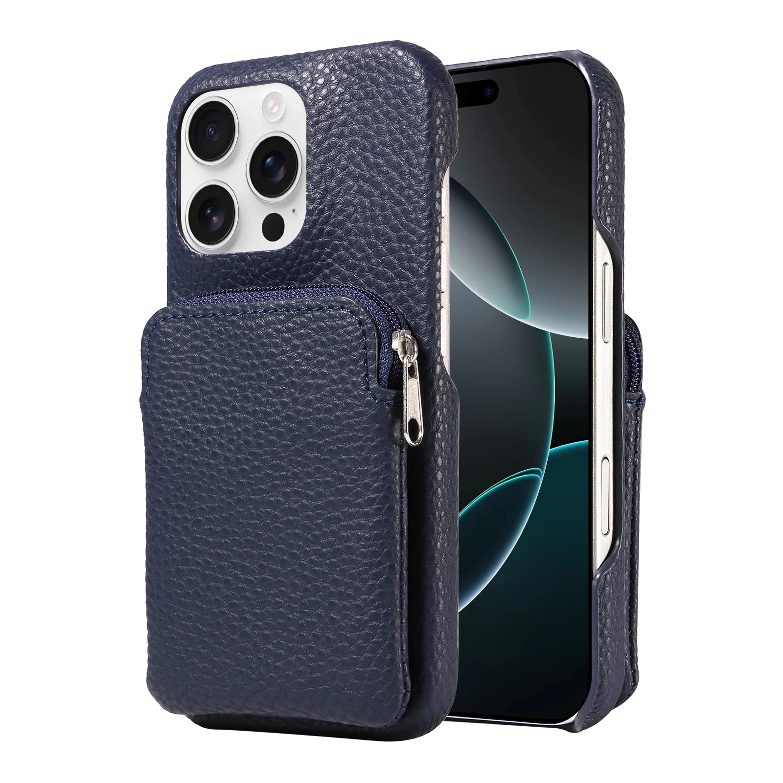 Elegant Faux Leather Phone Case with Card Holder - Shockproof & Drop-proof Protection