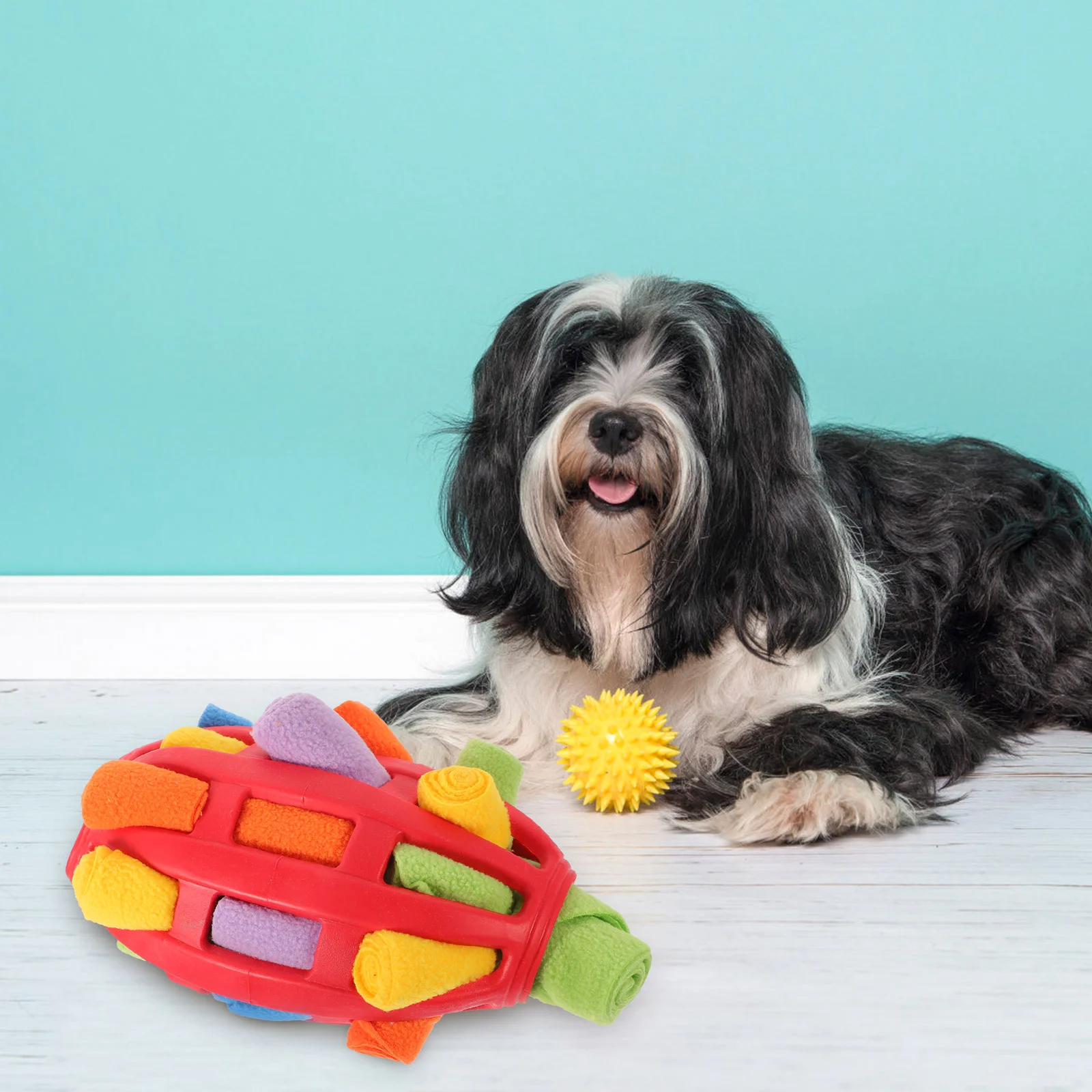 

Interactive Toy Dog Teething Ball Puppy Toys Snuffle Dogs Treat Dispenser Chew Puppies