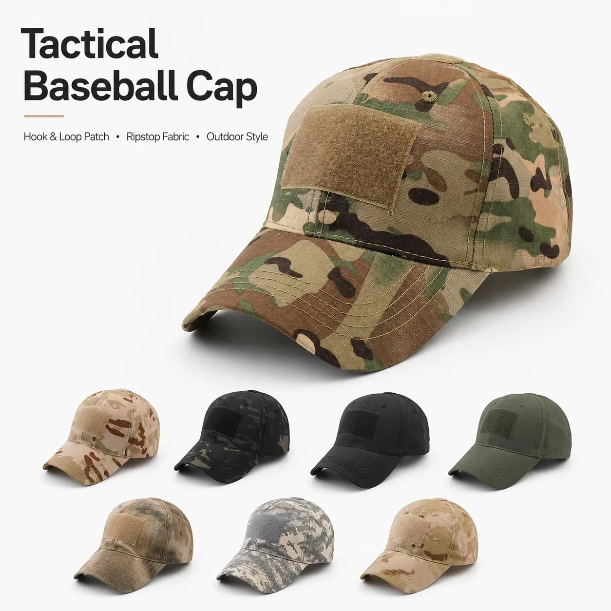 Camouflage Outdoor Sunscreen Cap - Unisex Sun Hat for Sports, Hiking, Fishing, and Hunting